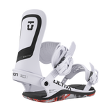 Union Ultra Snowboard Bindings 2026 - White bindings with black accents on a white background.