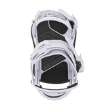 Union Ultra Snowboard Bindings 2026 - White snowboard bindings with black straps and buckles.