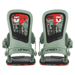 Union Ultra Snowboard Bindings 2026 - A pair of snowboard bindings with a sleek, modern design and silver buckles.