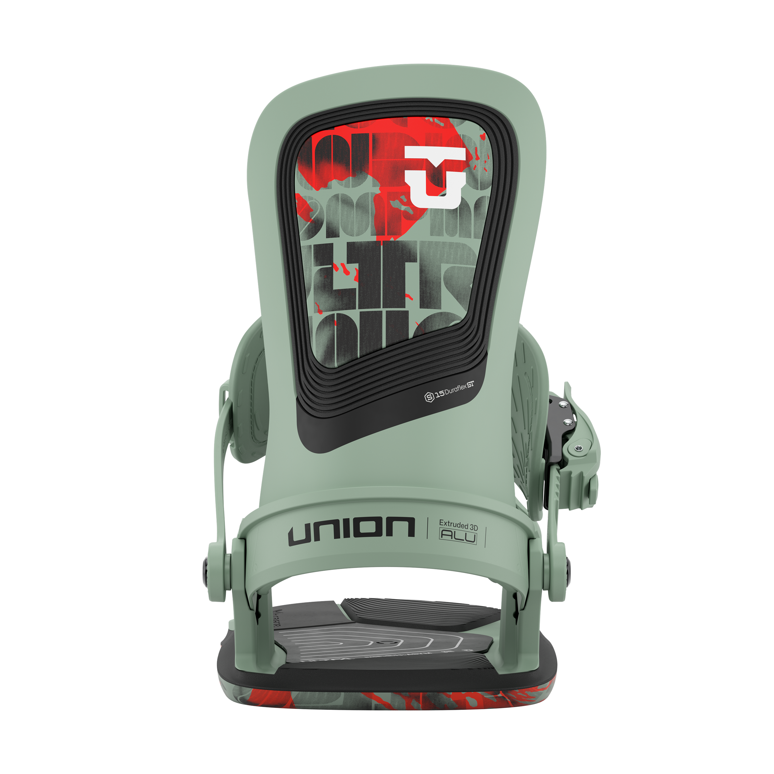 Union Ultra Snowboard Bindings 2026 - A pair of snowboard bindings with a sleek, modern design and silver buckles.