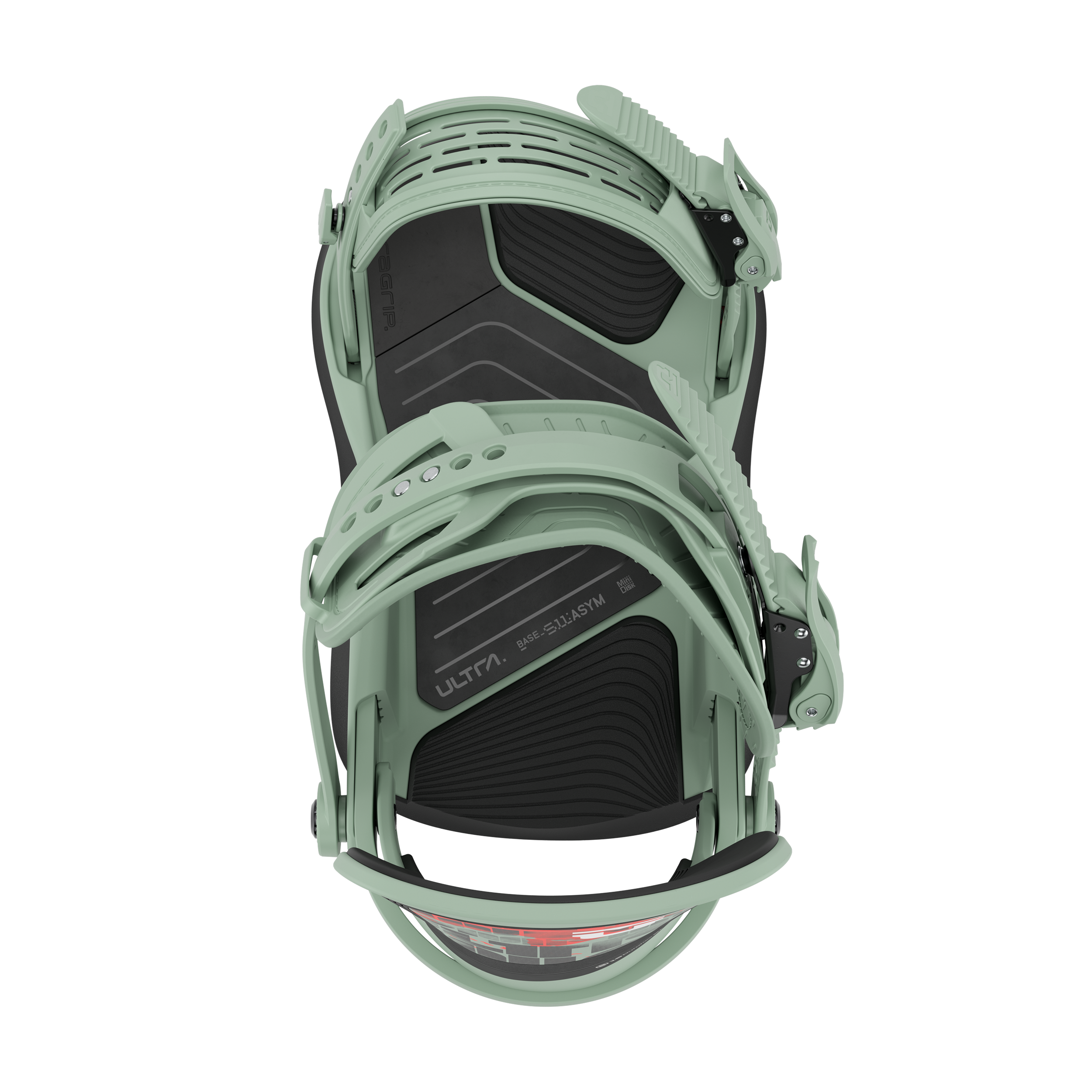 Union Ultra Snowboard Bindings 2026 - A pair of snowboard bindings with a sleek, modern design and silver buckles.