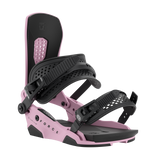 Union Force men's snowboard binding, pink platform with black bindings and strap