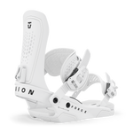 Union Force men’s snowboard binding, white side view with highback and strap system