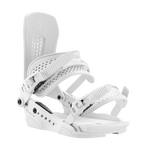 Union Force men’s snowboard binding, white angled view showing base plate and straps