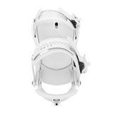 Union Force men’s snowboard binding, white front-side view with footbed and ankle straps