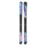 Nordica Unleashed 98 Skis 2026 - A pair of skis with a black base and blue, purple, and pink marbled pattern on top.