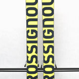 USED - Rossignol Black Ops Sender Ti with SPX 12 Bindings - A black ski with a white logo on top and silver bindings.