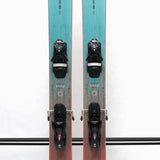 USED - Rossignol Sender Free 110 2025 with SPX 12 Demo Bindings - A pair of skis with a light blue base and black bindings.