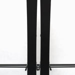 USED - Salomon Stance 90 2022 with STH13 Bindings - A pair of skis featuring a black base and white lettering on the bindings.