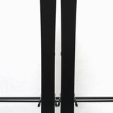 USED - Salomon Stance 90 2022 with STH13 Bindings - A pair of skis featuring a black base and white lettering on the bindings.