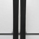 USED - Rossignol Black Ops Sender Ti with Pivot 12 Bindings - A pair of skis featuring a sleek black finish and silver bindings.