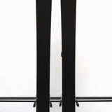 USED - Salomon Stance 90 2022 with Warden 13 Bindings - A pair of skis with a black base and white lettering, featuring the Salomon logo on the top.