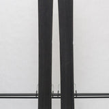USED - Rossignol Black Ops Escaper with Pivot 12 Bindings - A pair of skis featuring a black base and white tops, with a distinctive logo on top.