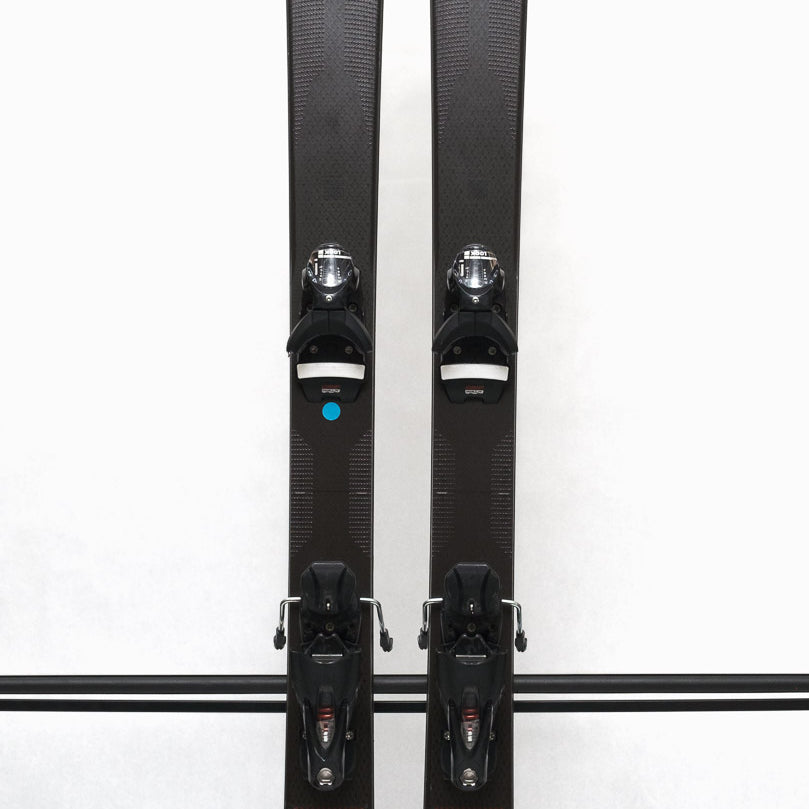 USED - Rossignol Experience 86Ti with SPX12 - A pair of skis featuring a black base with red accents and silver bindings.