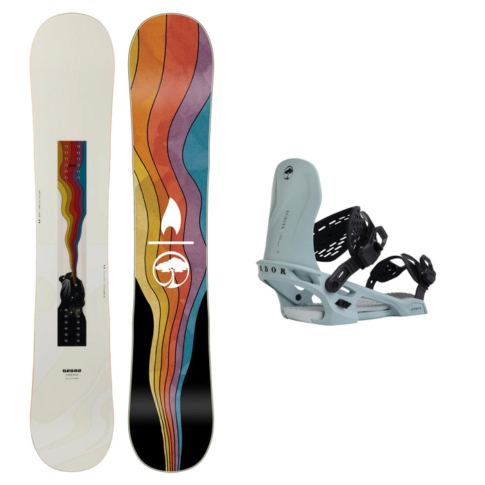 Arbor Women's Cadence Camber Snowboard with Arbor Women's Acacia Snowboard Binding