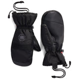 686 Lander mitts in black, insulated winter gloves with drawstring cuffs and wrist strap
