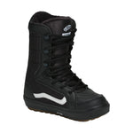 Vans Hi-Standard Linerless Snowboard Boot 2025 - Black snowboard boot with white logo on side and black laces.