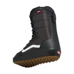 Vans Hi-Standard Linerless Snowboard Boot 2025 - Black snowboard boot with white logo on side and red tag at top.