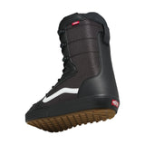 Vans Hi-Standard Linerless Snowboard Boot 2025 - Black snowboard boot with white logo on side and red tag at top.