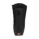 Vans Hi-Standard Linerless Snowboard Boot 2025 - Black snowboard boot with a black strap on top and brown soles.