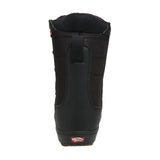 Vans Hi-Standard Linerless Snowboard Boot 2025 - Black snowboard boot with a black strap on top and brown soles.