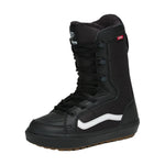 Vans Hi-Standard Linerless Snowboard Boot 2025 - Black snowboard boot with white logo on side and black laces.