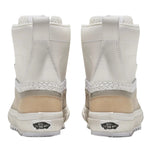 Vans MTE Standard Mid Waterproof Boot 2025 - White boots with a textured rubber sole and a thick, cream-colored midsole.