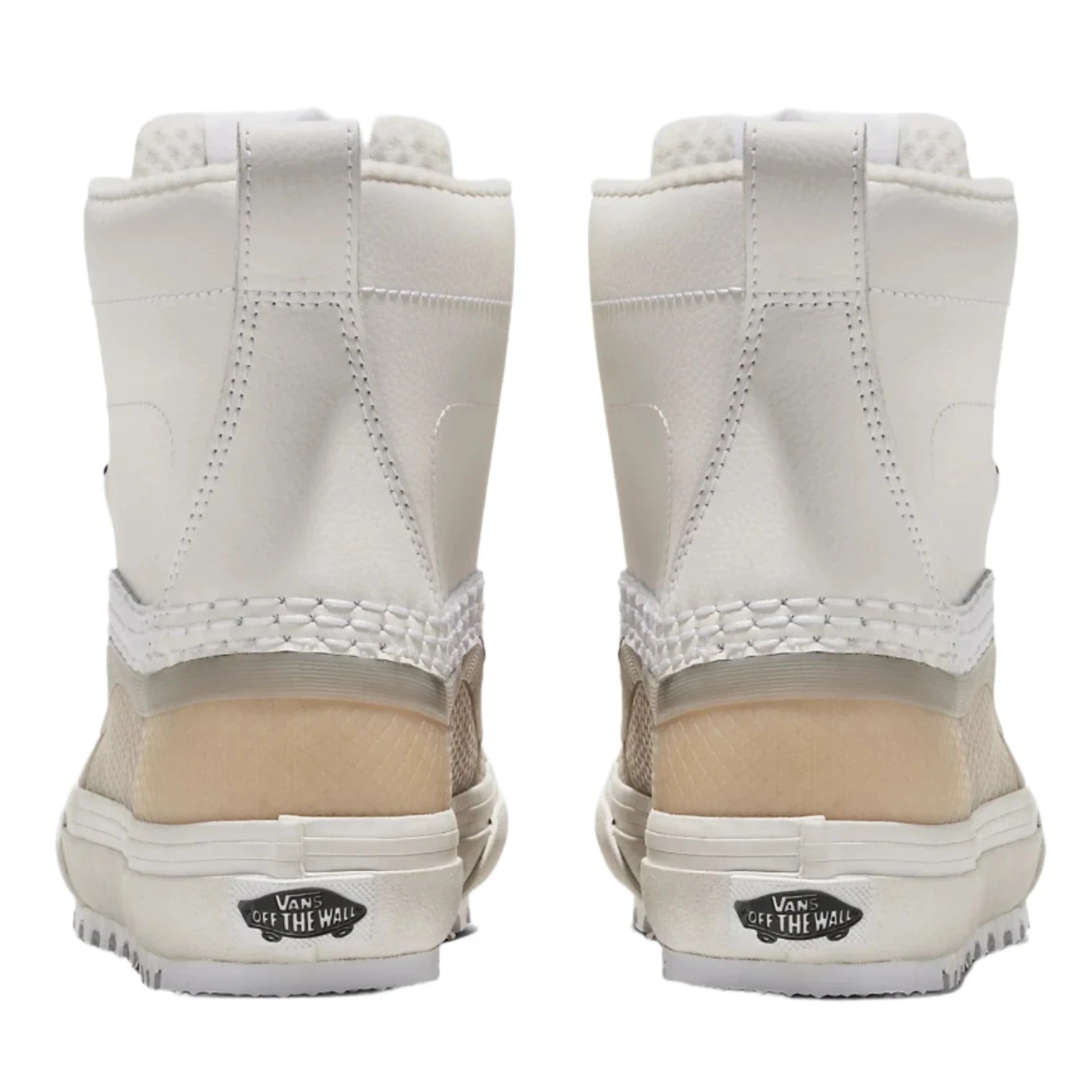 Vans MTE Standard Mid Waterproof Boot 2025 - White boots with a textured rubber sole and a thick, cream-colored midsole.