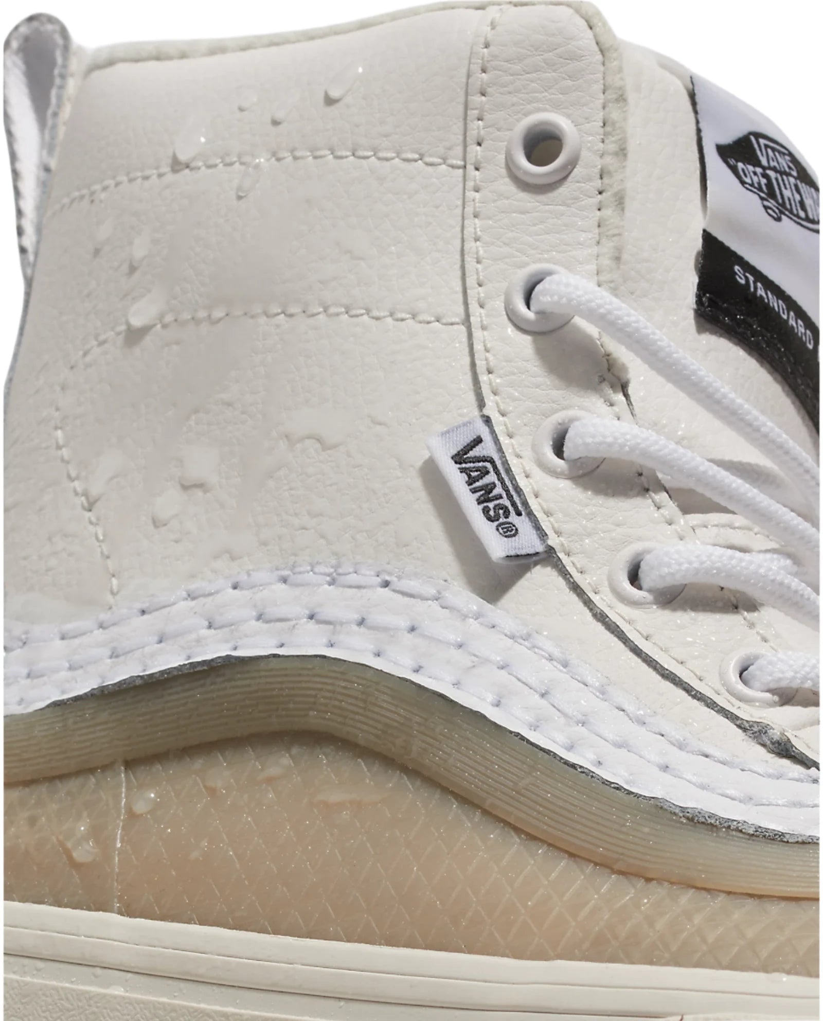 Vans MTE Standard Mid Waterproof Boot 2025 - A white boot with a textured upper and a thick rubber sole.