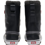 Vans MTE Standard Waterproof Boot 2025 - Black waterproof boots with white stitching and a thick, dark gray fleece lining at top.