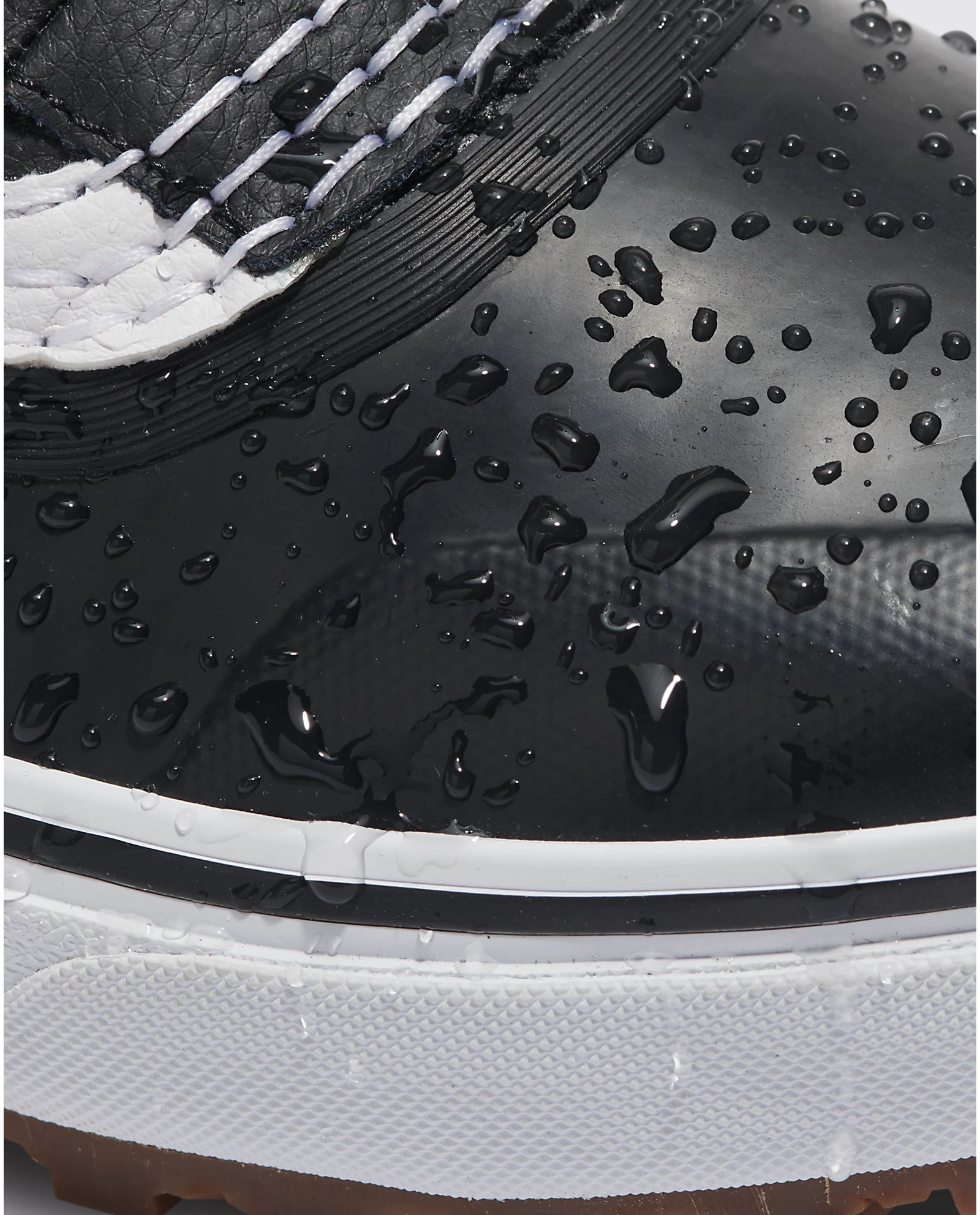 Vans MTE Standard Waterproof Boot 2025 - Black waterproof boot with white laces and sole.