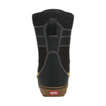 Vans Hi-Standard LL DX Snowboard Boot 2024 - Black snowboard boot with white stitching and yellow accents on the heel.