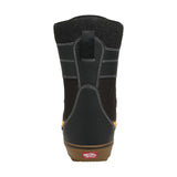Vans Hi-Standard LL DX Snowboard Boot 2024 - Black snowboard boot with white stitching and yellow accents on the heel.