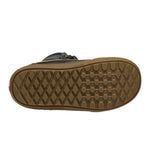 Vans Hi-Standard LL DX Snowboard Boot 2024 - A black snowboard boot with yellow accents and a brown sole.