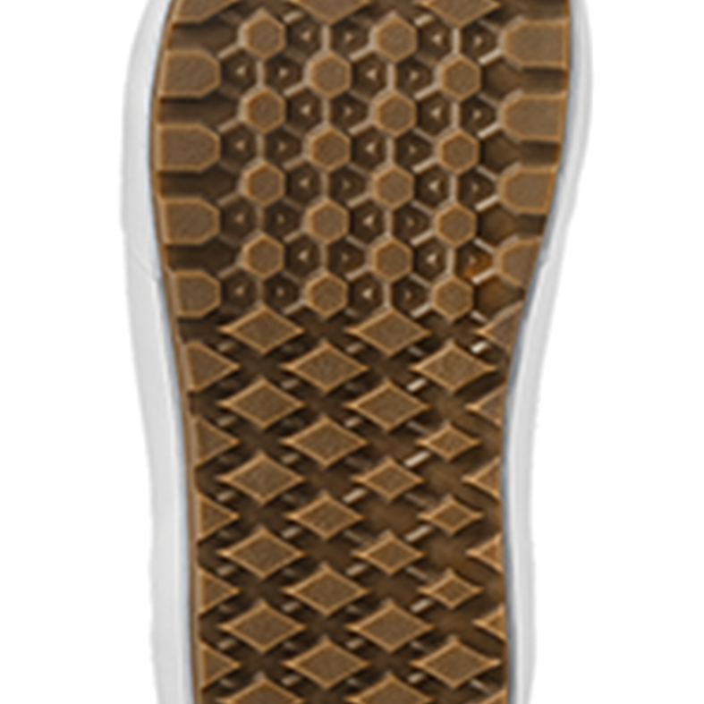 Vans Hi-Standard OG snowboard boots outsole, brown tread with diamond pattern