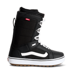 Vans Hi-Standard OG snowboard boots, black high-top with white side stripe and lace-up