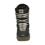 Vans Hi-Standard OG Snowboard Boot 2024 - A dark green snowboard boot with a white logo on the side and white laces.