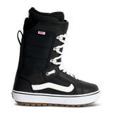 Vans black and white snowboard boot with lace-up and padded collar