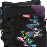 Vans Hi-Standard OG Snowboard Boot 2024 - Black snowboard boot with white logo on side and black laces.