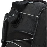 Vans Junior's Juvie Linerless Snowboard Boot 2025 - Black snowboard boot with white logo on side and black laces.