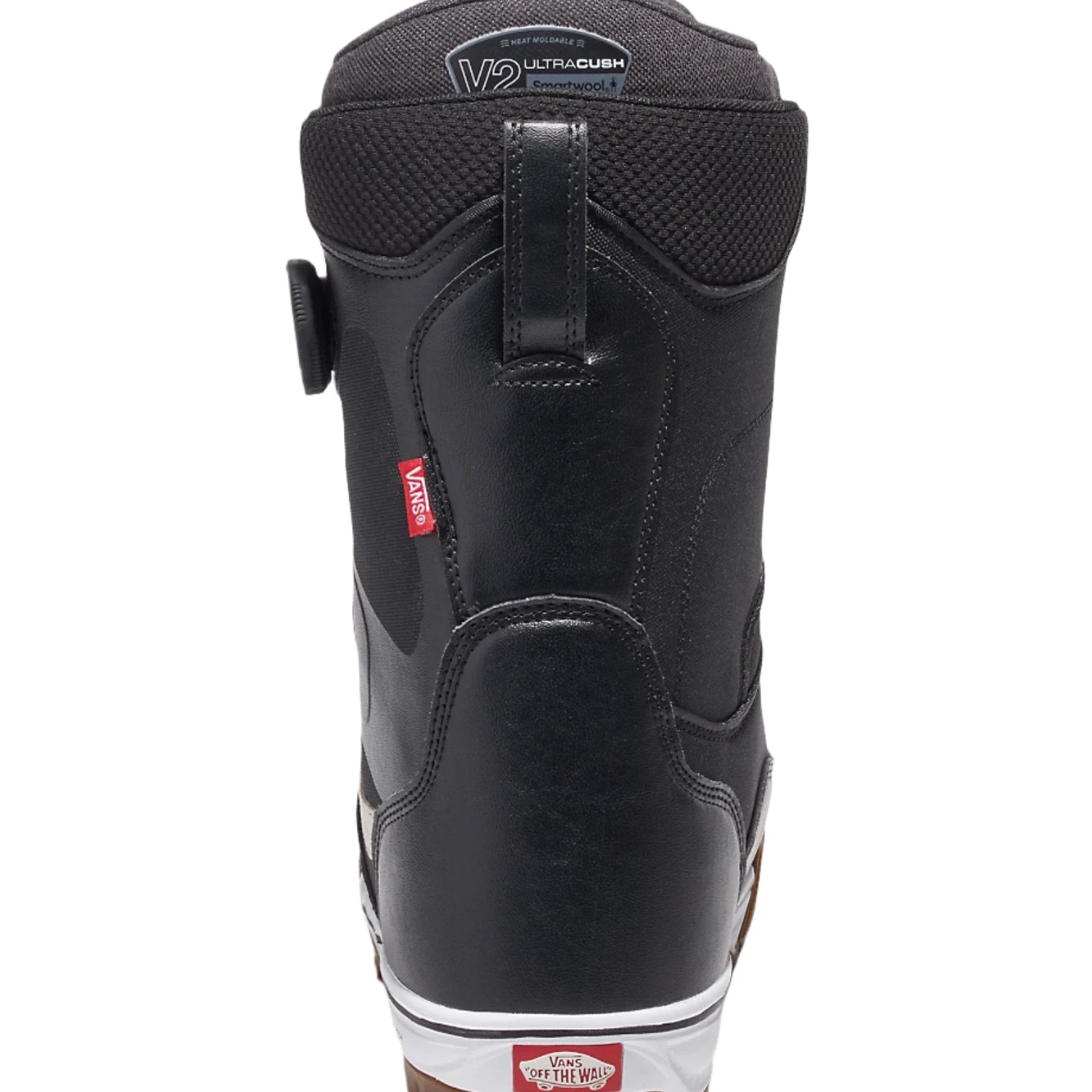 Vans Men's Aura Pro Snowboard Boot 2025 - Black snowboard boot with a textured pattern on the toe and heel areas.