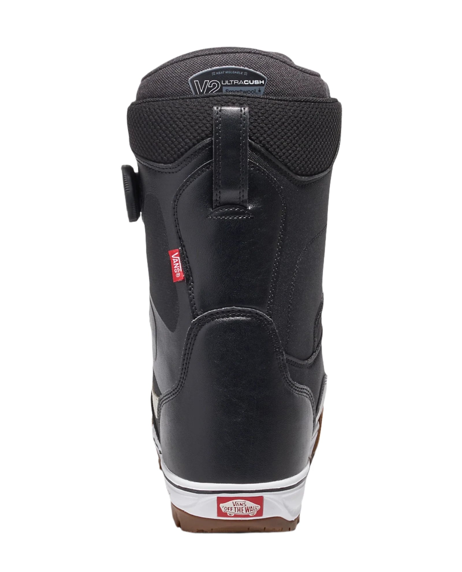 Vans Men's Aura Pro Snowboard Boot 2025 - Black snowboard boot with a textured pattern on the toe and heel areas.