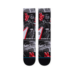 MANGA VADER KIDS CREW SK 2022 - A black sock with a large, stylized Darth Vader graphic in red and white.