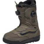 Vans Men's Verse x Parker Szumowski Snowboard Boot 2025 - A dark brown snowboard boot with a black sole and laces, featuring a textured pattern on the side.