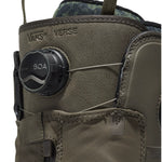 Vans Men's Verse x Parker Szumowski Snowboard Boot 2025 - A black snowboard boot with a white logo on the side and a strap across the top.