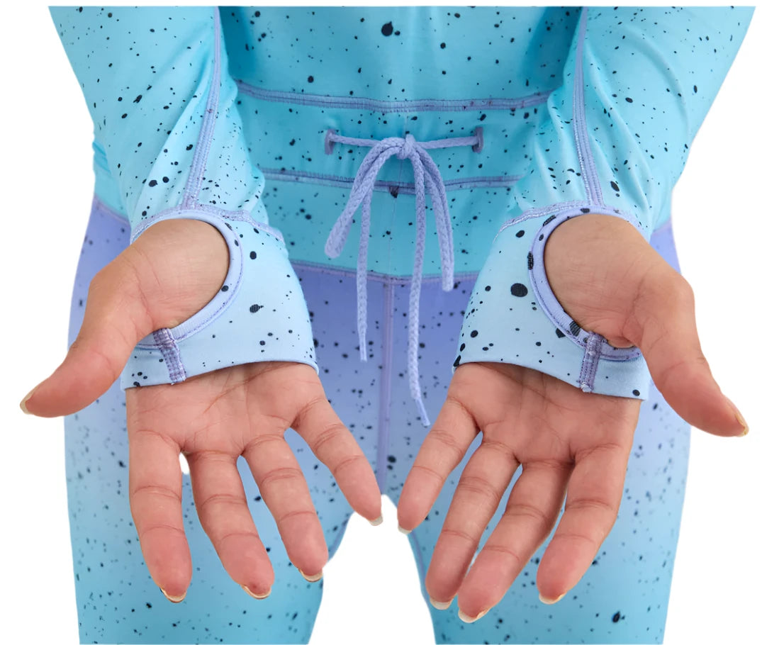 Airblaster Women's Classic Ninja Suit 2025 - Black suit with a subtle white pattern of ninja masks and splatters.