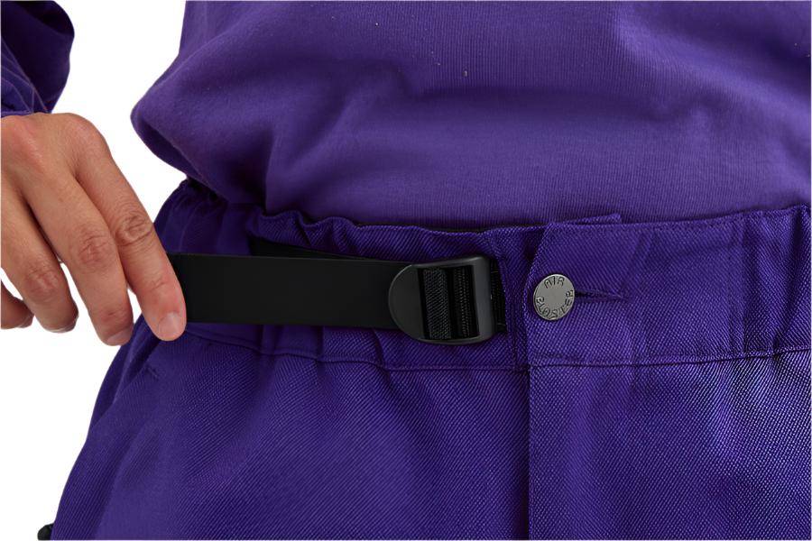 Airblaster Women's Nai Freedom Boss Pant 2025 - Black snowboard pants with a subtle white stripe pattern on the side of the leg.