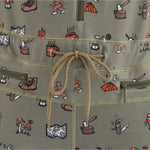 Airblaster Women's Hoodless Ninja Suit 2025 - Black ninja suit with a white and red pattern of ninjas in various poses.