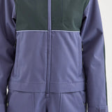 Airblaster Women's Stretch Freedom Suit 2025 - A black and white two-tone color block design on a women's ski suit.