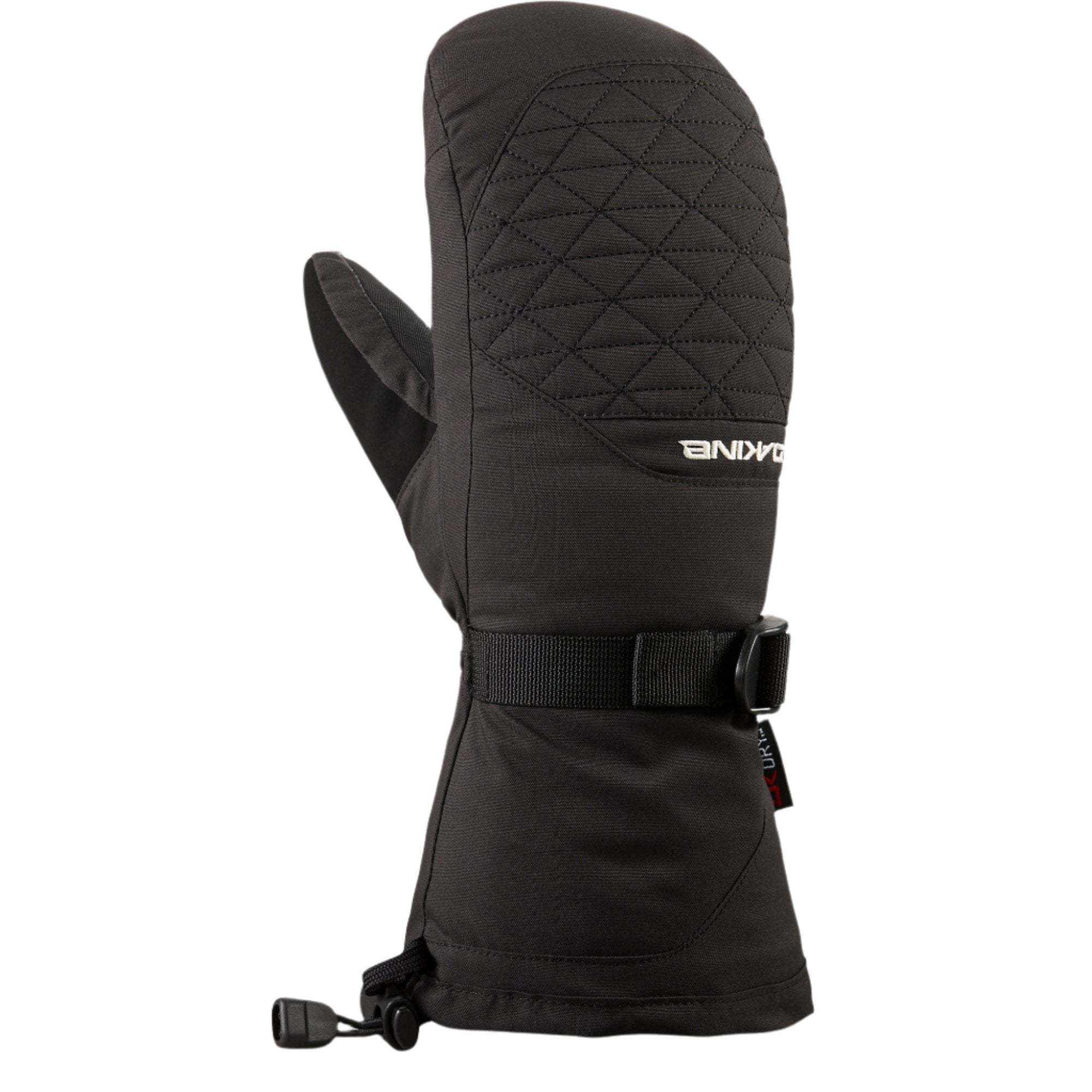 Dakine Women's Camino Mitt - A black mitt with a quilted pattern on top and a strap around the wrist.
